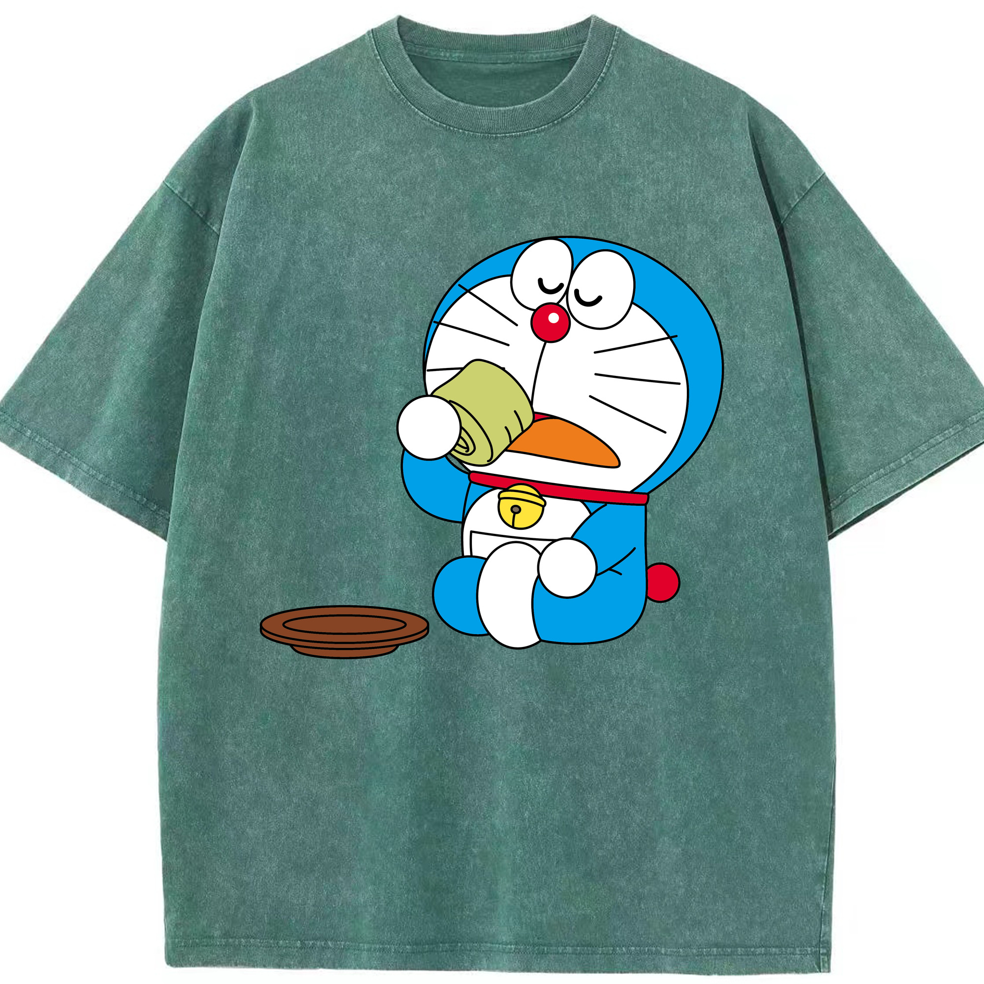 （画像用） ドラえもん Doraemon 綿100% ヴィンテージ風 半袖Tシャツ（フロントプリント）